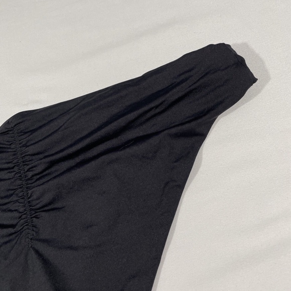 NEW $48 BECCA [ Medium ] Shirred Color Code Hipster Bikini Bottoms in Black #U90 - Picture 12 of 12